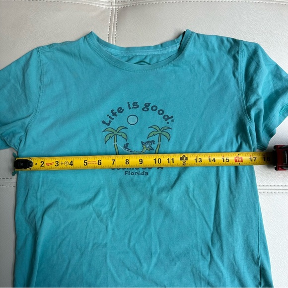 Life is Good 30-A turquoise tee size small - Picture 8 of 8